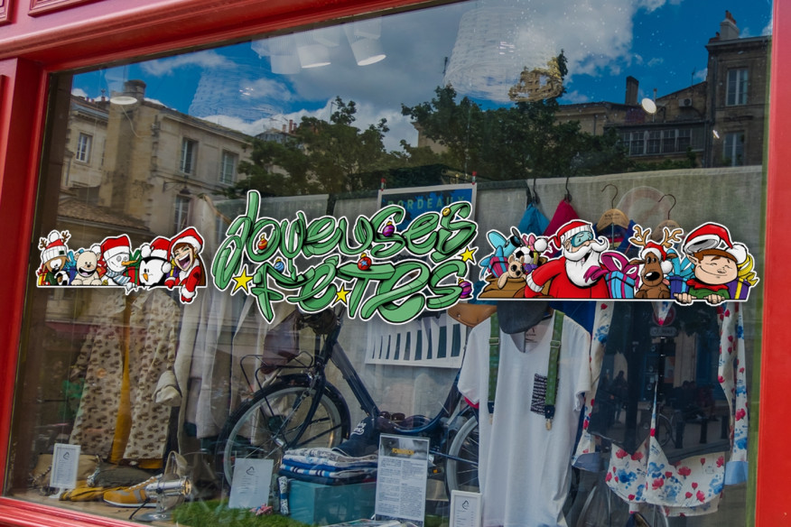 Sticker Frise de Personnages Père Noël