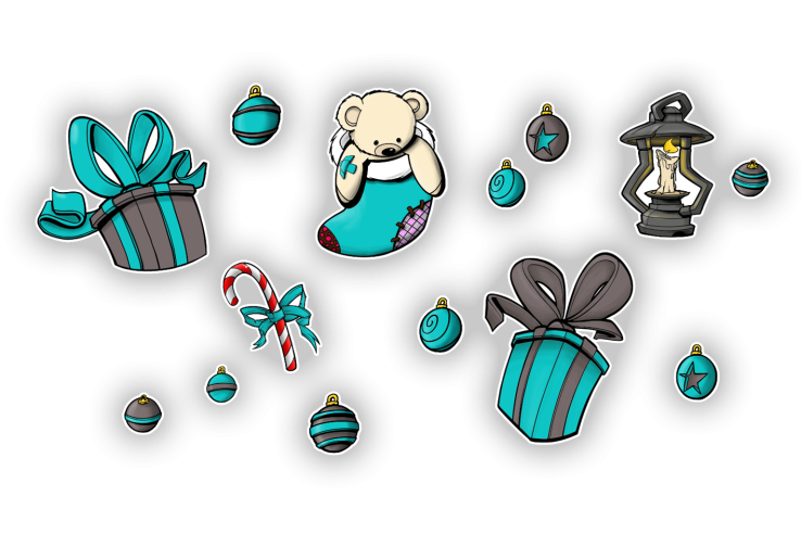 Stickers ornements de Noël