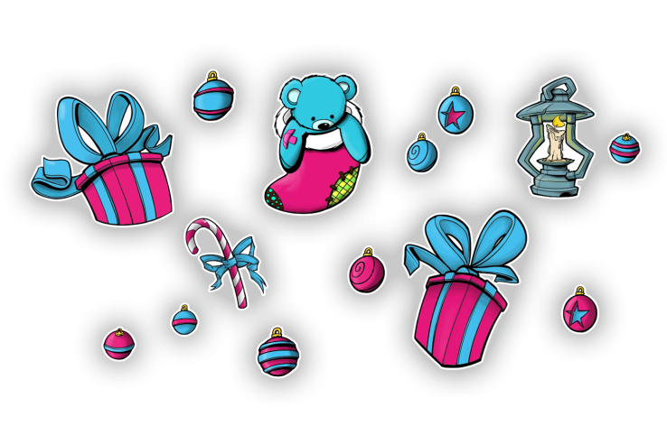 Stickers ornements de Noël