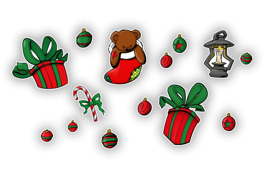 Stickers ornements de Noël