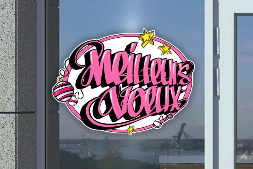 Sticker typo virgule meilleurs vœux