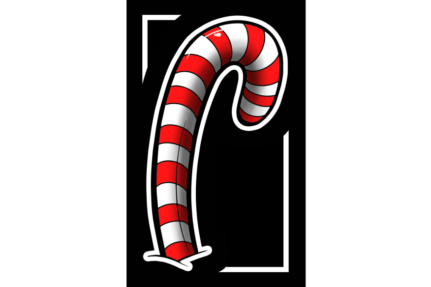 Sticker décor sucre d'orge