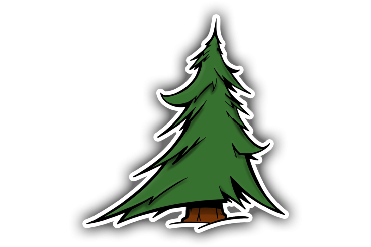 Sticker sapin vert 2