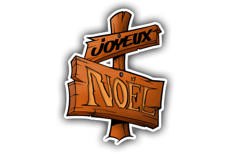 Sticker panneau bois Joyeux Noël