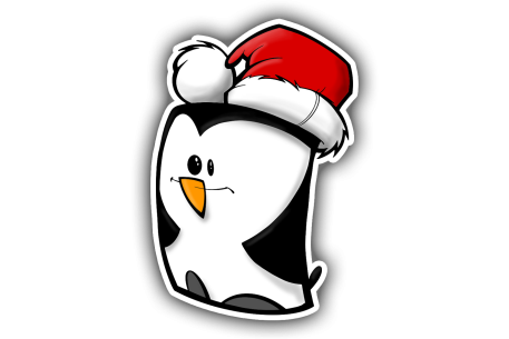 Sticker pingouin bonnet