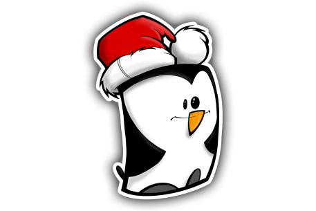 Sticker pingouin bonnet 2