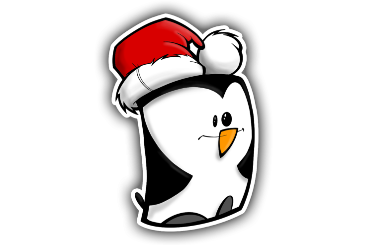 Sticker pingouin bonnet