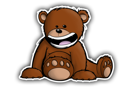 Sticker ourson sourire 2