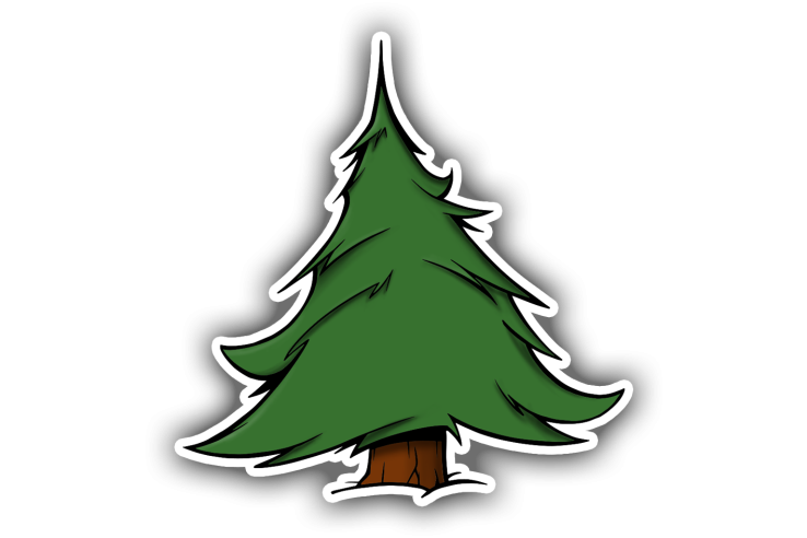 Sticker sapin vert 1