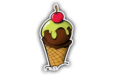 Sticker glace cerise