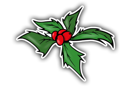 Sticker feuille de houx