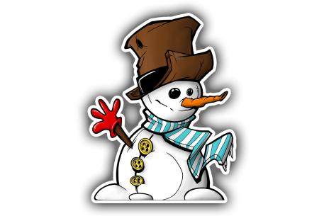 Sticker bonhomme de neige 3 2