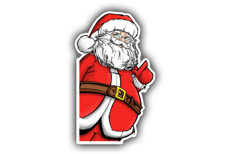 Sticker Père Noël demi traditionnel 2