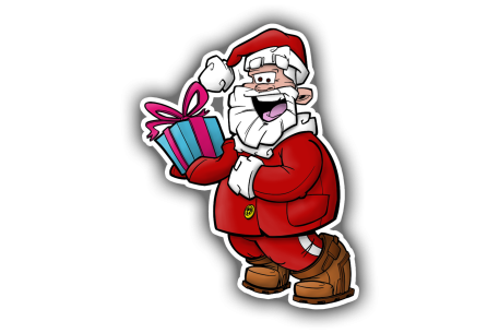 Sticker Père Noël cubique