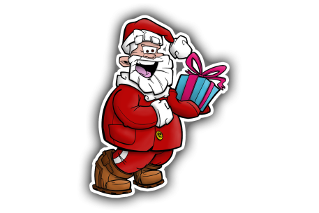 Sticker Père Noël cubique 2
