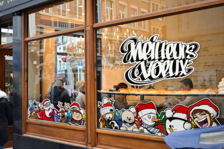 Sticker Frise de Personnages Mère Noël 2