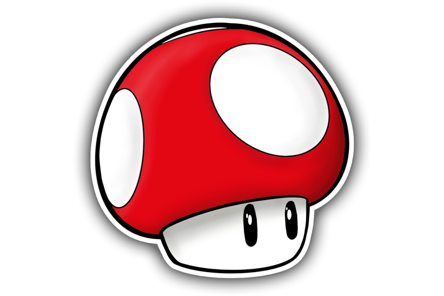 Sticker jouet champignon