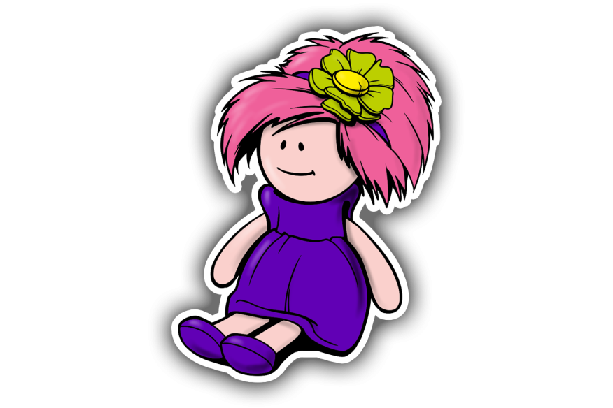 Sticker jouet poupée