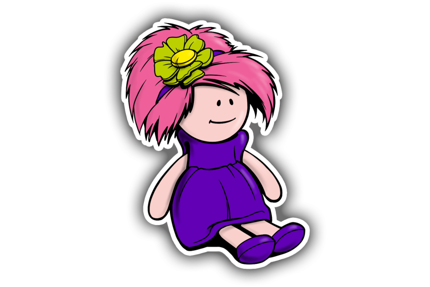 Sticker jouet poupée
