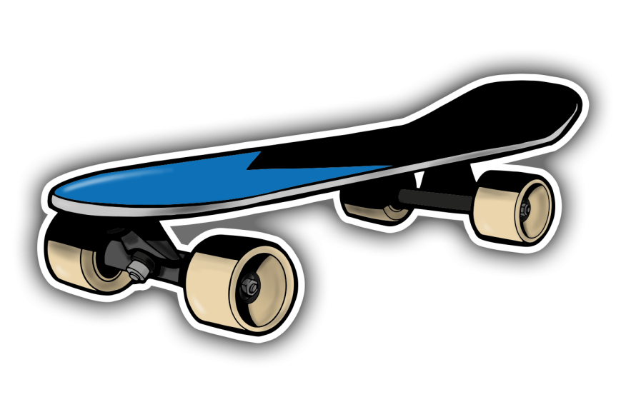 Sticker jouet skateboard