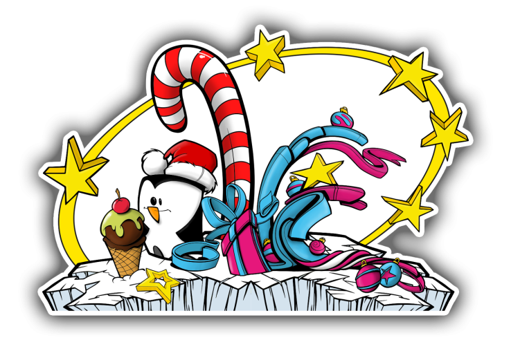 Sticker composition central glacier ovale...