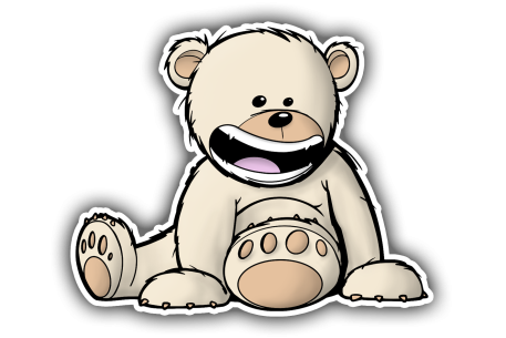 Sticker ourson sourire