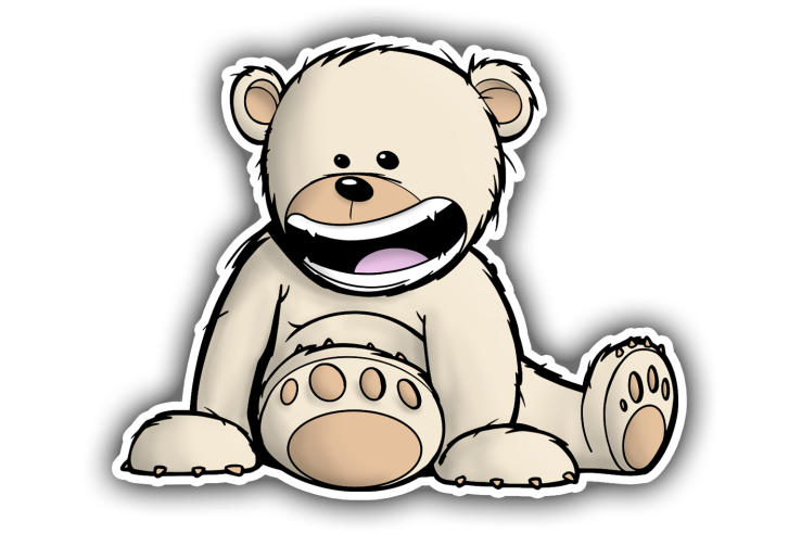 Sticker ourson sourire