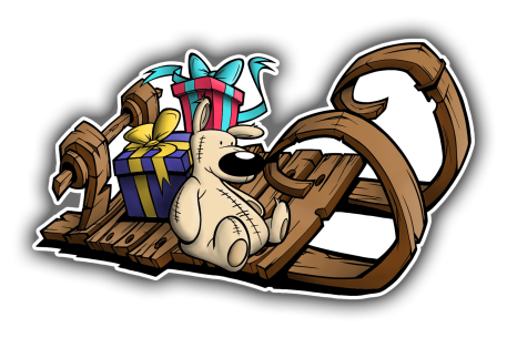 Sticker luge de cadeaux