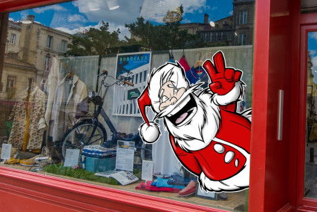 Sticker Père Noël demi rigolo