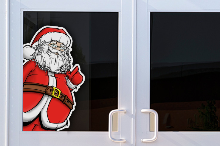 Sticker Père Noël demi traditionnel